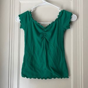 Hollister green crop top